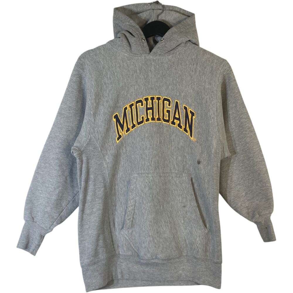 Vintage University Of Michigan Chest Spellout Hoodie XS